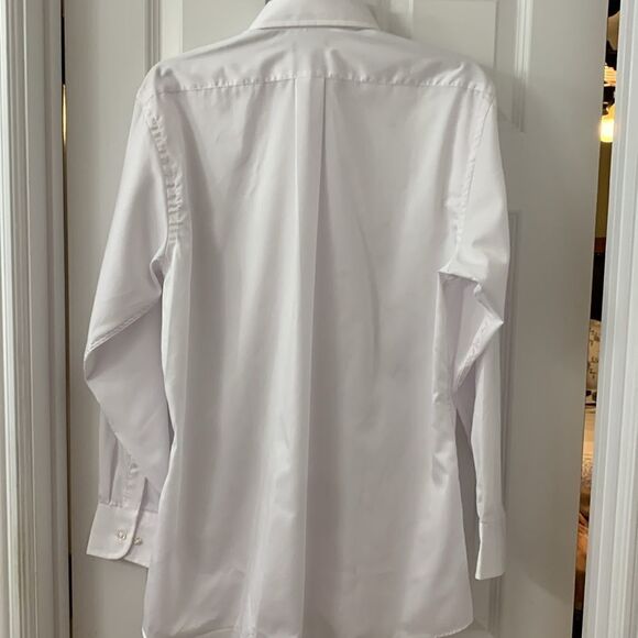 Van Heusen size Small pure white button up dress shirt. - Picture 2 of 7